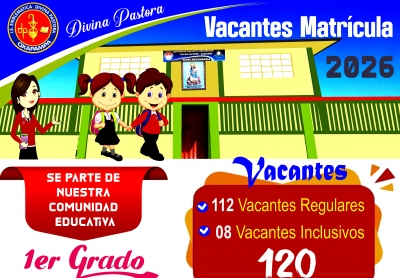 CONVOCATORIA VACANTE 2026 - 1ER GRADO DE PRIMARIA