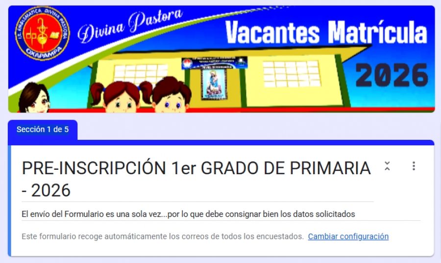 LISTA DE PRE-INSCRITOS A 1er GRADO DE PRIMARIA 2026